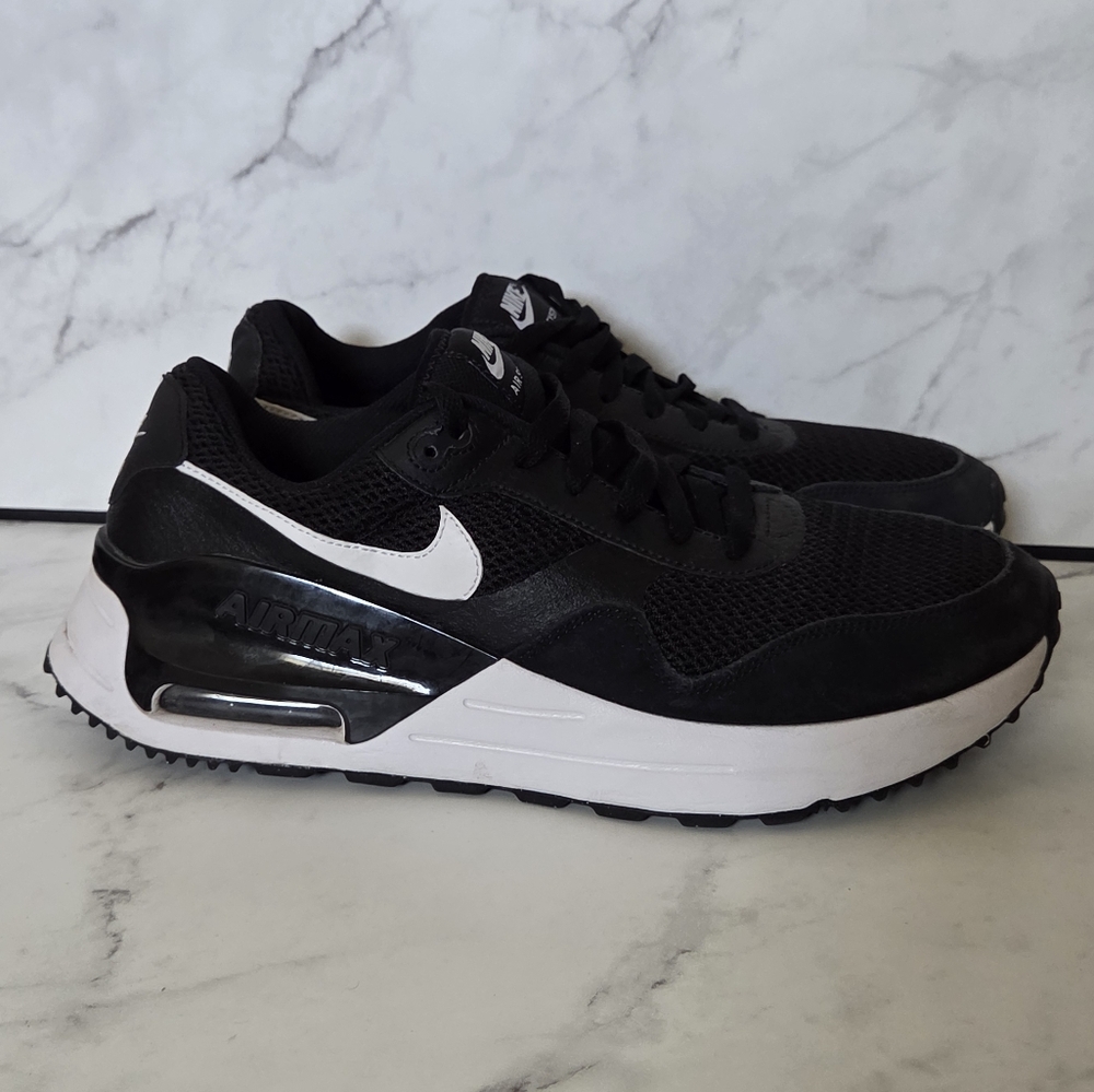 Nike Air Max SYSTM Black Wolf Grey Mens Sneakers Shoes Size 11.5